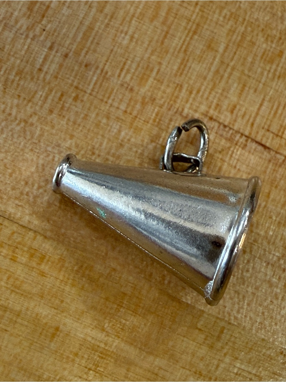 Vintage Sterling Silver Megaphone Cheerleader Charm Pendant